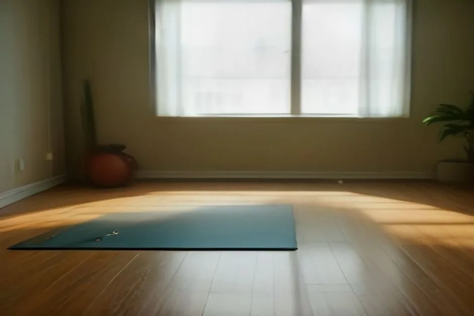 Home fitness tests for the five health-related fitness components, stopwatch on a living room floor
